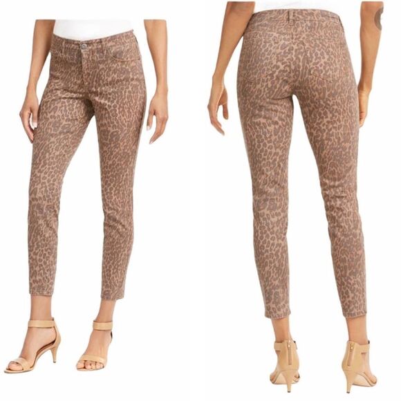 Style‎ & Co Wild Puma Skinny Jeans Curvy Mid Rise Tummy Control Animal Print 6 - Picture 1 of 15